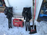 Honda Gas 400W Generator, Camping Chairs, Shovel and Broom