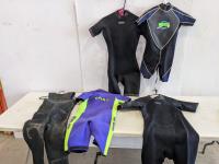 (5) Various Sized Wet Suits