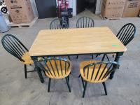 Pine Table with (6) Chairs 