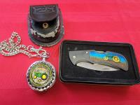 John Deere Pocket Knife and Pocket Watch