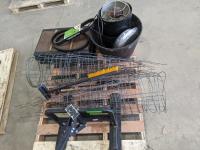 Tomato Cages, Heat Lamp, Pet Ramp and Arctic Cat Belts