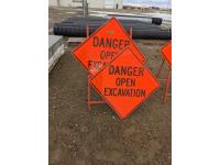 (2) Open Excavation Signs