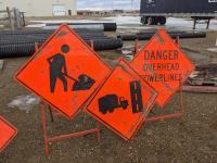 (3) Construction Road Signs