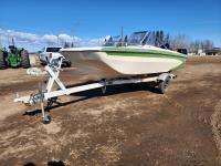 1976 Glastron Sportster XL 16 Ft Open Bow Boat with S/A Trailer