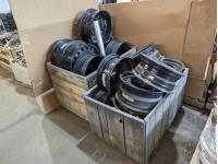 (2) Crates of Steel Wheels