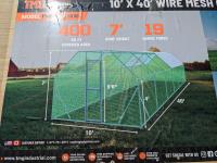  TMG Industrial TMG-CRS1040 10 Ft X 40 Ft Wire Mesh Chicken Run Shelter Coop