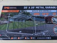  TMG Industrial TMG-MSC2020 20 Ft X 20 Ft Metal Shed Carport