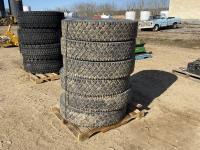 (6) 11R24.5 Truck Tires