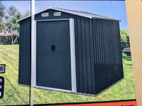 TMG Industrial TMG-MS0608 6 Ft X 8 Ft Galvanized Apex Roof Metal Shed