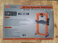 TMG Industrial TMG-SP50 50 Ton Capacity Hydraulic Shop Press