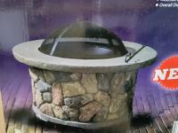 Natural Stone Round Fiberglass Firepit