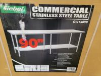 Siebel Tools 90 Inch Commercial Stainless Steel Table