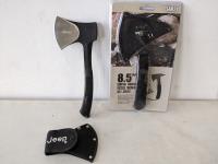 Jeep Hatchet and 8.5 Inch Tomahawk Tactical Throwing Axe and Sheath 