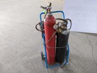 Oxygen/Acetylene Bottles with Cart and Torch 