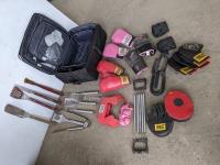 Qty of Boxing Gloves, BBQ Utensils and (2) Suitcases