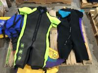 (5) Life Jackets and (2) Wet Suits 