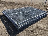 (10) 10 Ft X 6 Ft Chain Link Fence Panels 