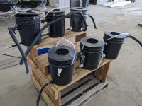 Home Built 6 Pail Flood and Drain Hydroponic System with Table 