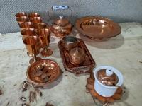 Qty of Assorted Copper Dishes