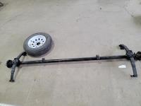 94 Inch Trailer Axle and (1) Towmaster ST205/75D14 Tire On 5 Bolt Rim 