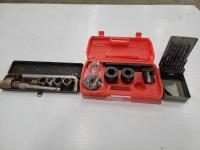 Drill Bits, Sheffield Drill Bit Adapter and Pipe Threading Kit 