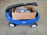 Kids Plastic Wagon and Misc Toys