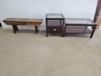 Handmade Wood Bench, Coffee Table and End Table