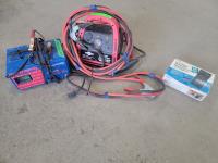 Associated 12V Battery Charger, Multimeter and Booster Cables