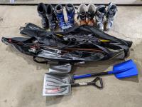 Qty of Downhill Skis, Poles, Ski Boots and Snow Shovels