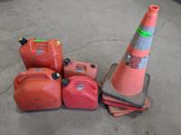 (4) Jerry Cans and (5) 24 Inch Pylons