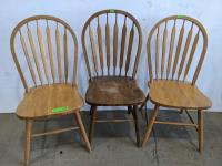 (3) Wooden Kitchen Chairs