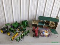 Qty of Vintage Toys and 6 Piece John Deere Tractors