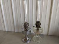 (2) Vintage Pyrex Aladdin Oil Lamps