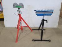 Mastercraft Roller Stand and Ridgid Adjustable Pipe Stand