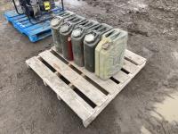 (5) Antique Steel Jerry Cans