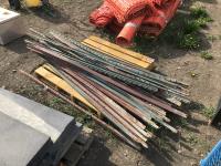 Qty of 6 Ft Metal Fence Posts