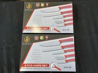 (2) Kitchen King 6 Piece Knife Sets