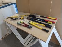 (3) Bolt Cutter, Cable Cutter, (2) Pry Tools