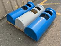 (3) Wallmount Garbage Cans