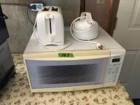 Electric Kettle, Toaster, Panasonic Microwave