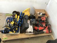 Milwaukee Cordless Tools, Clamps Hand Winch, Air Nailer, Work Light