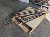 (12) Various Sized Long Wood Clamps