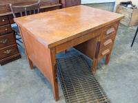 42 Inch 3 Drawer Wood Desk