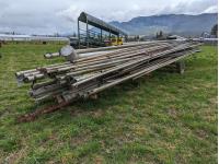 Qty of Various Size Irrigation Pipe W/Pipe Trailer
