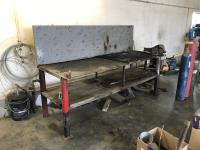 8 Ft Steel Work Bench w/ Vice