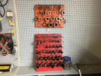 Rack of Assorted Copper Bushings, Assorted Rack of Steel Shims