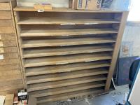 Long Wooden Storage Shelf