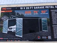TMG Industrial 10 Ft X 20 Ft Metal Garage Shed