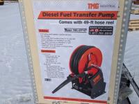 TMG Industrial TMG-DFP10 Portable Diesel Transfer Pump W/49 Ft Hose Reel