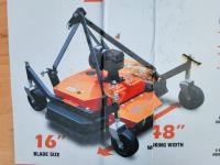 TMG Industrial TMG-TFN48 48 Inch Tow Behind 3 Point Hitch Finish Mower
